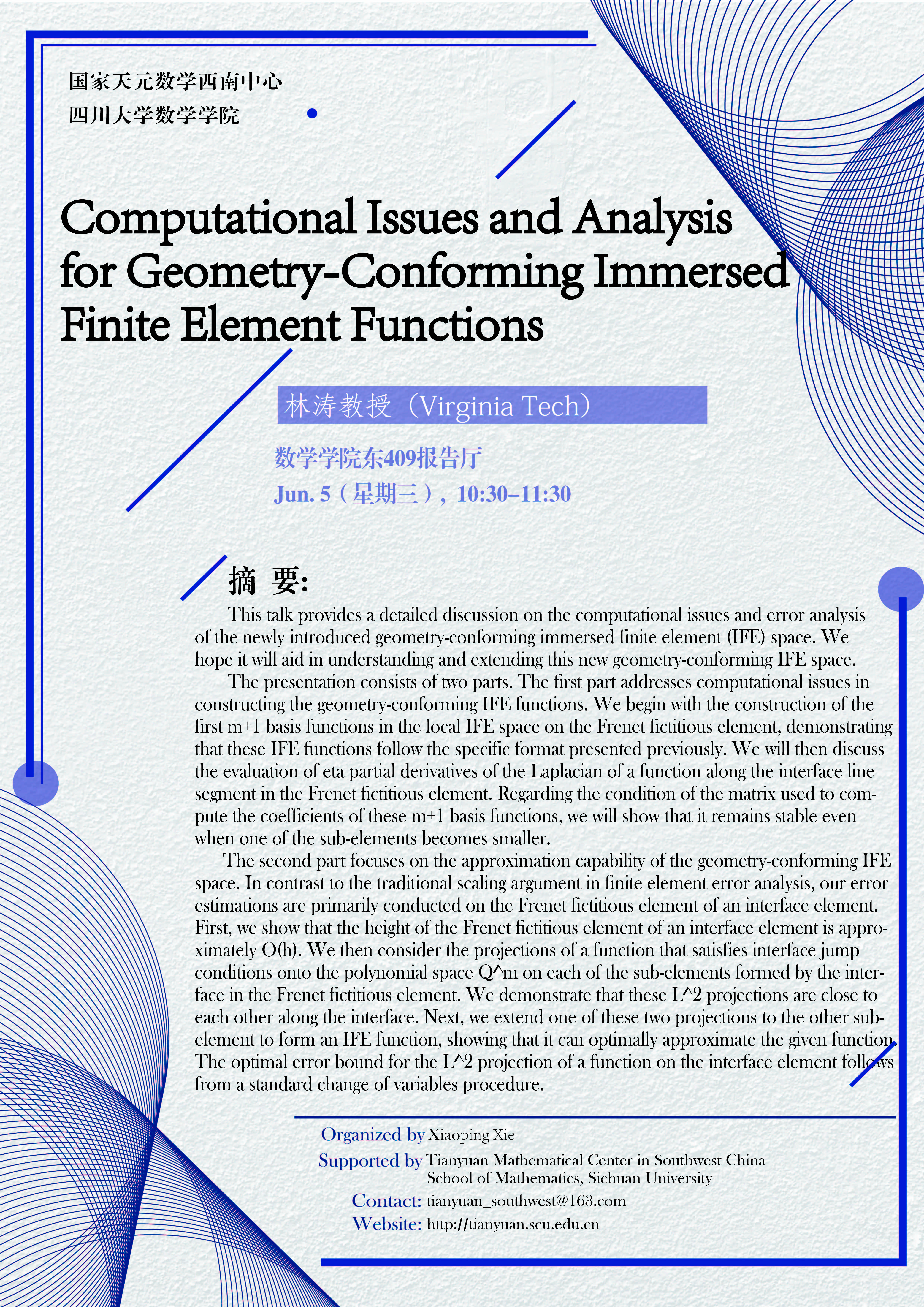computational issues and analysis for geometry-confo